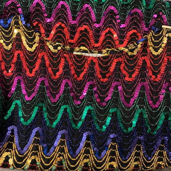 Justine Todd Vintage Fabulous Flashy Sensational Sequins Top Medium - Picture 7 of 7